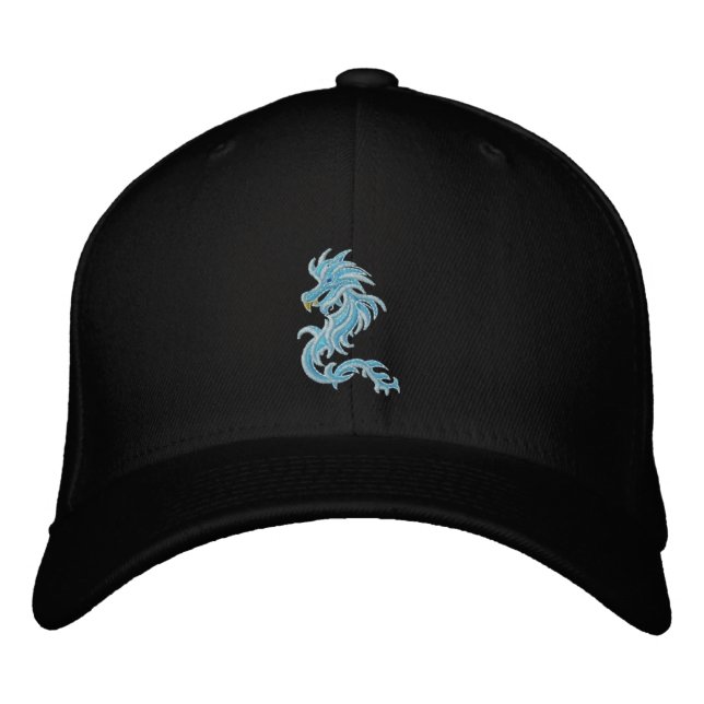 tribal blue dragon embroidered hat (Front)
