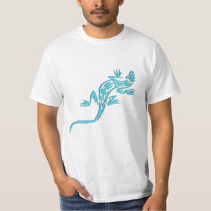 Tribal Blue Lizard T-Shirt