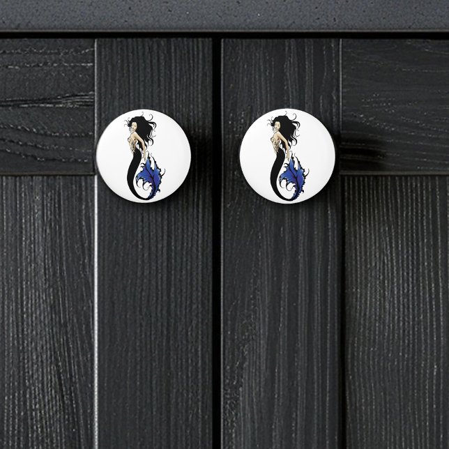 Tribal Blue Mermaid Ceramic Knob (Creator Uploaded)