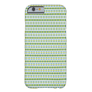 Tribal blue, yellow, and white Geometric pattern Barely There iPhone 6 Case