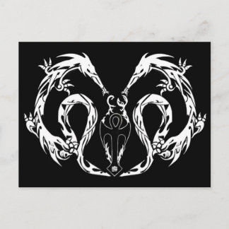 Tribal Body Dragon Wings Postcard