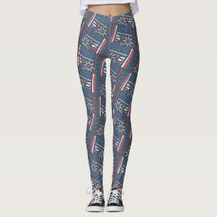 Tribal Bohemian Drawings Colourful Pattern Leggings