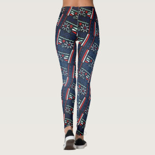 Tribal Bohemian Drawings Cool Colourful Pattern Leggings