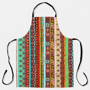 Tribal Boho Art: Seamless Background Texture Apron