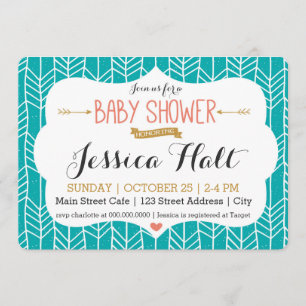 Tribal Boho Baby Shower Invitation