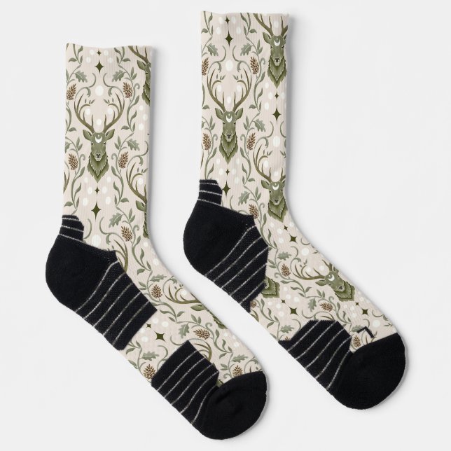 Tribal Boho Deer, Dreaming of Deer Socks (Right)