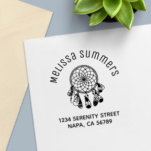 Tribal Boho Dreamcatcher Address Self-inking Stamp