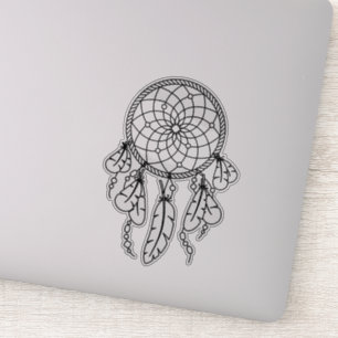 Tribal Boho Dreamcatcher Outline