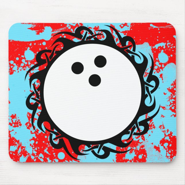 tribal bowling mouse mat (Front)