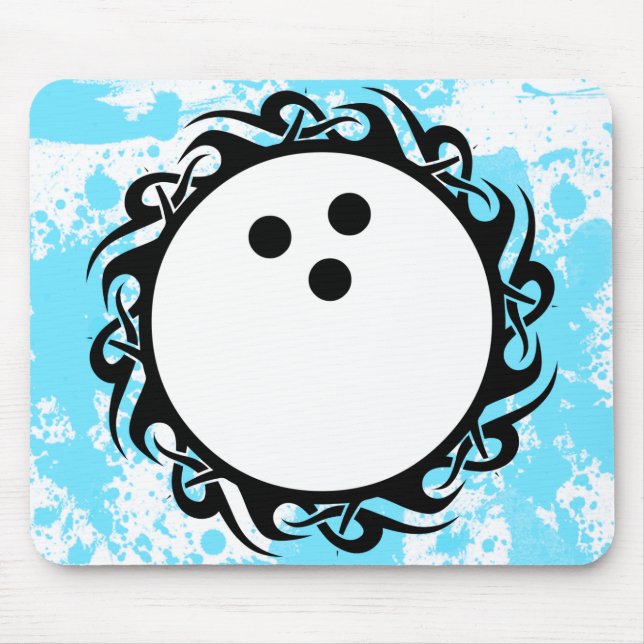tribal bowling mouse mat (Front)