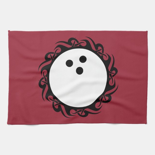 tribal BOWLING Tea Towel (Horizontal)