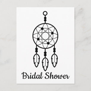 Tribal Bridal Shower Wedding Dreamcatcher Boho Invitation Postcard
