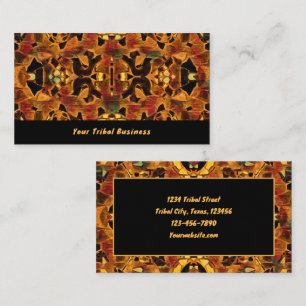 Tribal Brown Red Native Bohemian Pattern Business Card