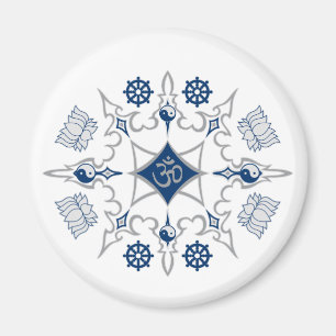 Tribal Buddhist Symbols Magnet