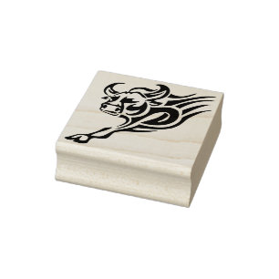 tribal bull art stamp