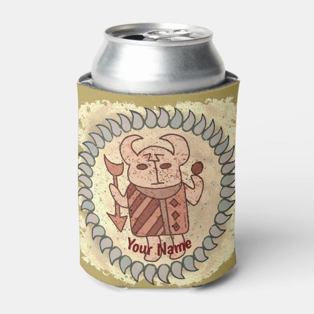 Tribal Bull Rune can cooler (Can Front)
