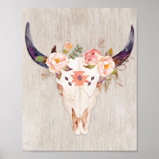 Tribal bullhead, floral bullhead, poster