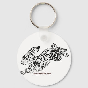 Tribal Bunny Key Ring