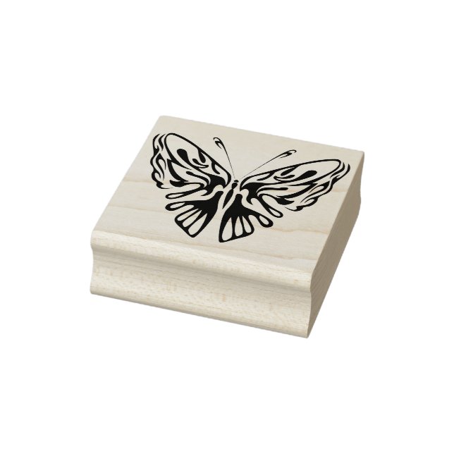 tribal butterfly abstract art stamp (Stamp)