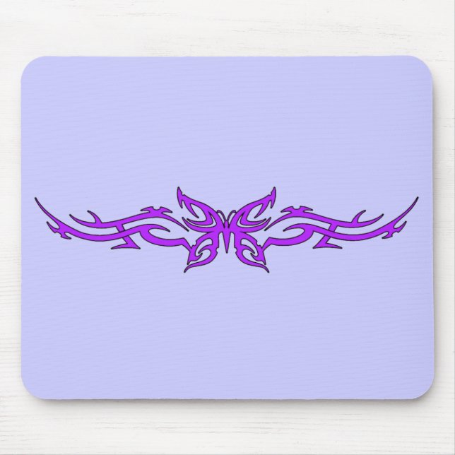 Tribal Butterfly in Purple Mousepad (Front)