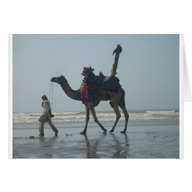 Tribal Camel Ride: Morning Tide Sands & Sea (Front Horizontal)