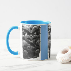 Tribal Carving B+W Mug
