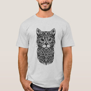 Tribal Cat Tattoo – Male Version T-Shirt