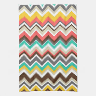 Tribal Chevron Tea Towel