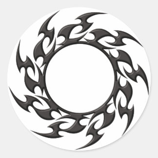 Tribal Circle Tattoo Classic Round Sticker