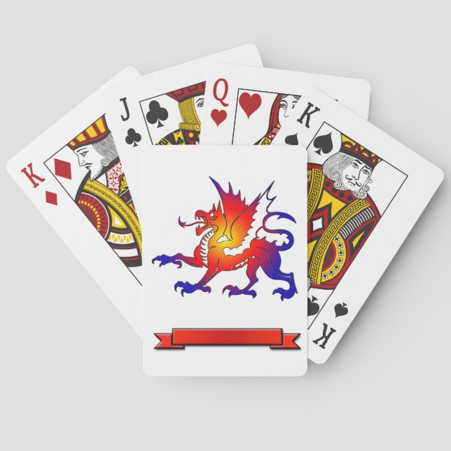 Tribal Colour Dragon Playing Cards (Back)