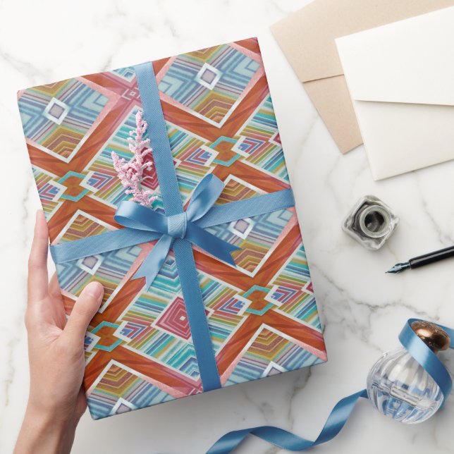 Tribal Colour Scheme - Native Blanket Style Wrapping Paper (Gifting)