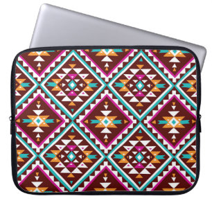 Tribal Colourful Geometry: Ethnic Vintage Beauty. Laptop Sleeve