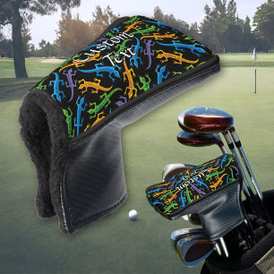 Tribal Colourful Lizards Pattern Golf Head Cover