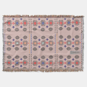 Tribal Colourful Southwestern tan throw Blanket