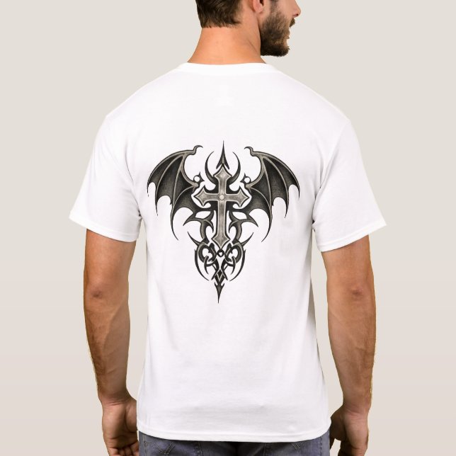 Tribal Cross Emblem T-Shirt (Back)