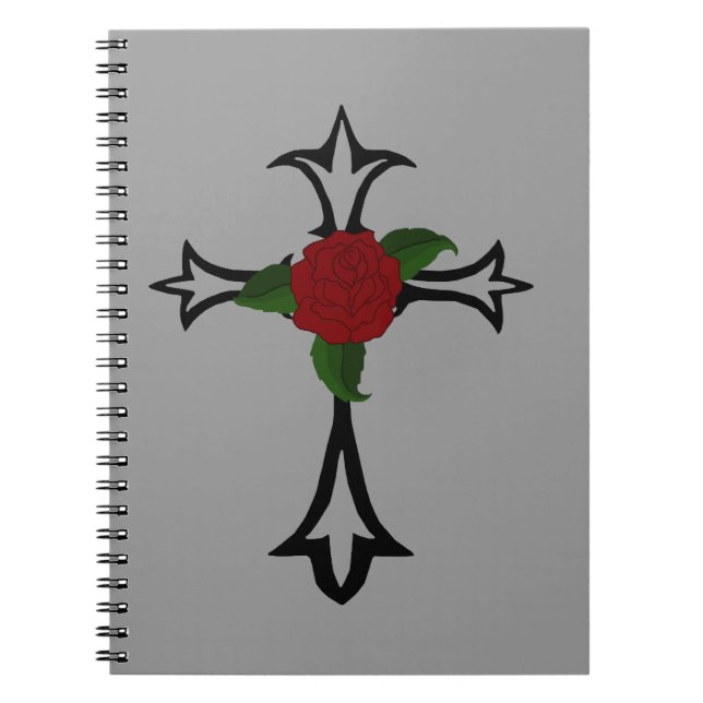 Tribal Cross Spiral Notebook (Front)