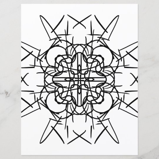 Tribal Cross Sunrise Mandala Coloring Page | Zazzle.co.uk
