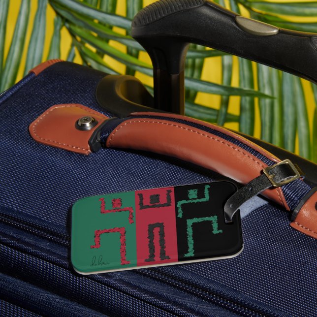 Tribal Dance Luggage Tag (Front Insitu 3)