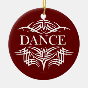 Tribal Dance (plain) Ceramic Tree Decoration