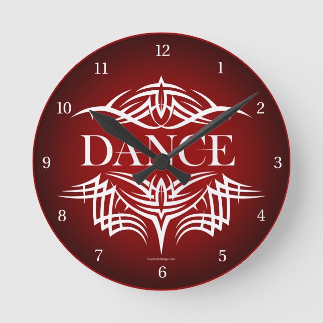 Tribal Dance Round Clock (Front)