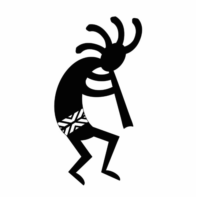 Tribal Dancing Kokopelli Southwest Christmas Tree Photo Sculpture Decoration (Front)