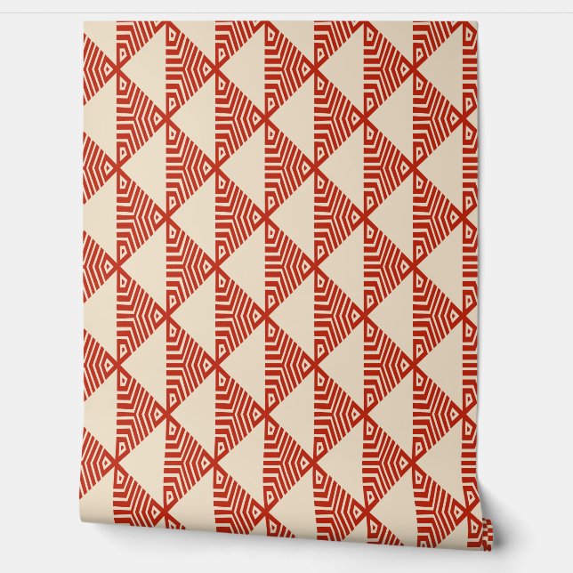 Tribal Deco Smooth Vinyl Wallpaper (2'x12') (Unrolling)