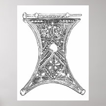 Tribal decor poster hand drawn illustration