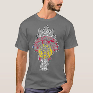 Tribal Decorated Pachyderm in Colorado Flag 050725 T-Shirt