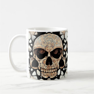 Tribal Decorative Ornament   Mayan Skull Art Coffee Mug