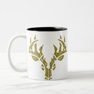 Tribal Deer crackle camo mug