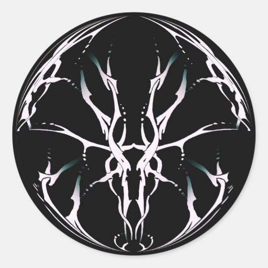 Tribal Deer Skull Tattoo Fantasy Digital stickers