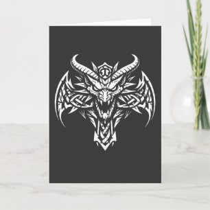    Tribal Demon Head Graphic by BurnsInHell Card
