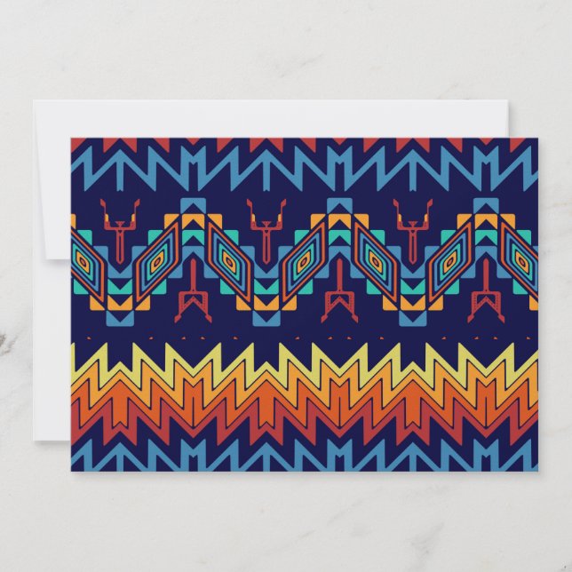Tribal design abstract design invitation (Front)
