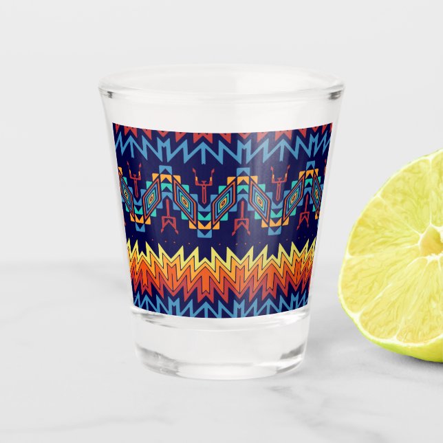 Tribal design abstract design shot glass (Front)